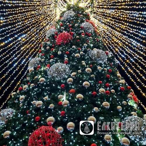 Искусственная уличная елка 8 метров с комплектом оформления Феерия